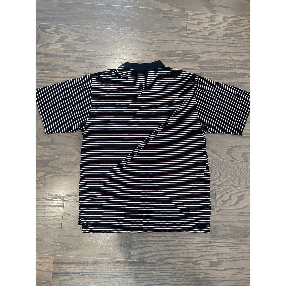 Peter Millar Men's Black Striped Polo‎ Shirt XXL East Lake Golf Club - Picture 5 of 5